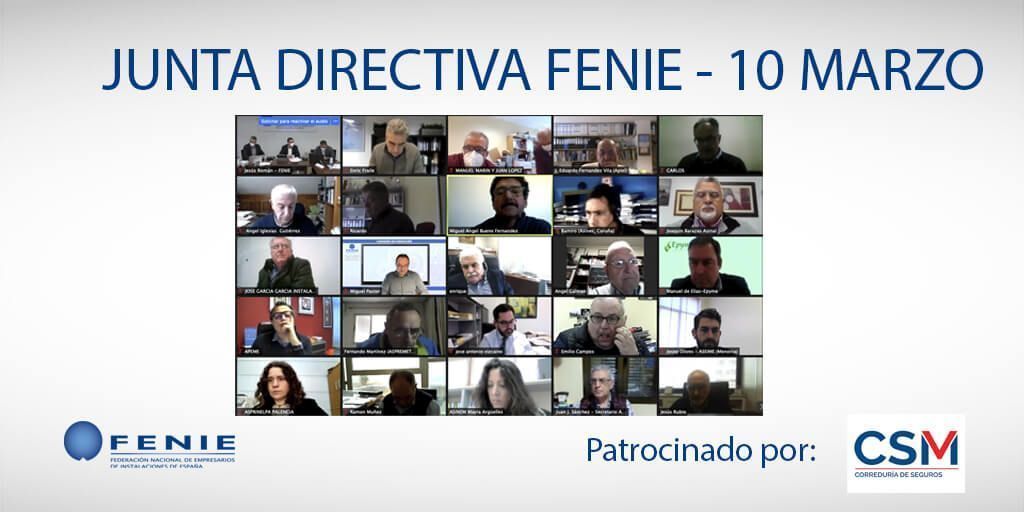 Reunión de la junta directiva de Fenie, este mes de marzo