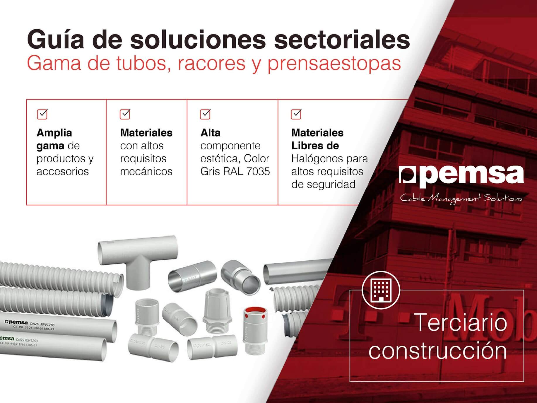 Gama de sistemas de tubos para la construcción de Pemsa