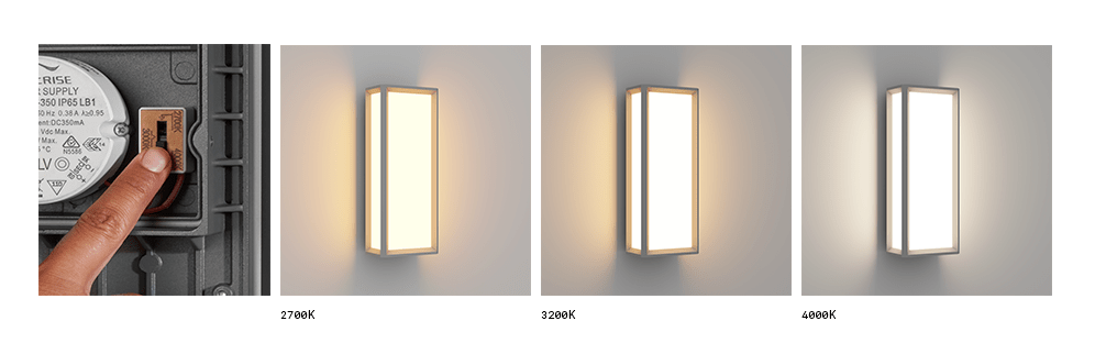 Skat: aplique de iluminación directa con tecnología CCT