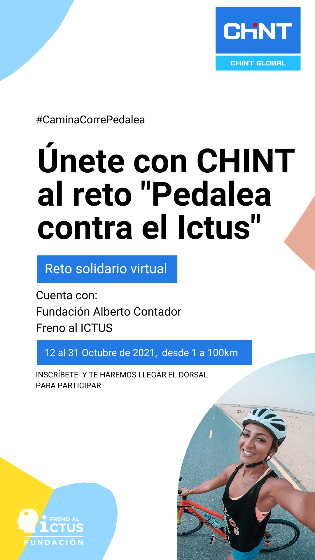 Chint pedalea para luchar contra el ictus