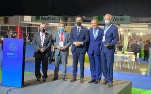 Directivos de Fegicat y el conseller, Roger Torrent