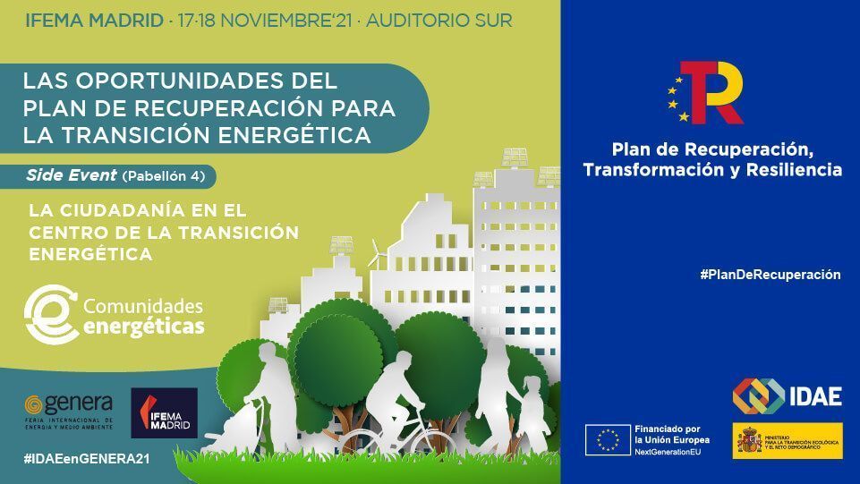 El IDAE aborda las oportunidades del Plan de Recuperación para la transición energética una jornada en Genera