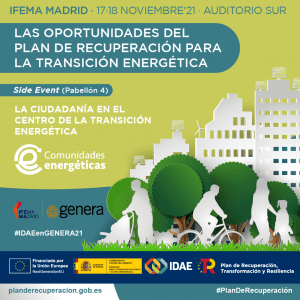 “Las oportunidades del Plan de Recuperación para la transición energética”, en una jornada del IDAE en Genera