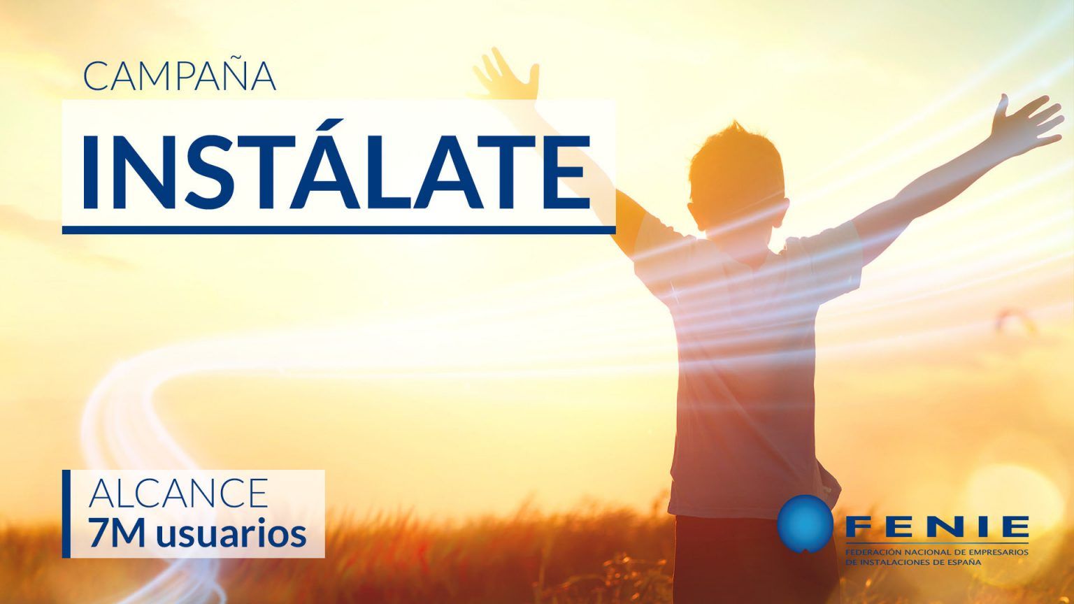 Cartel promocional de la campaña "Instálate"