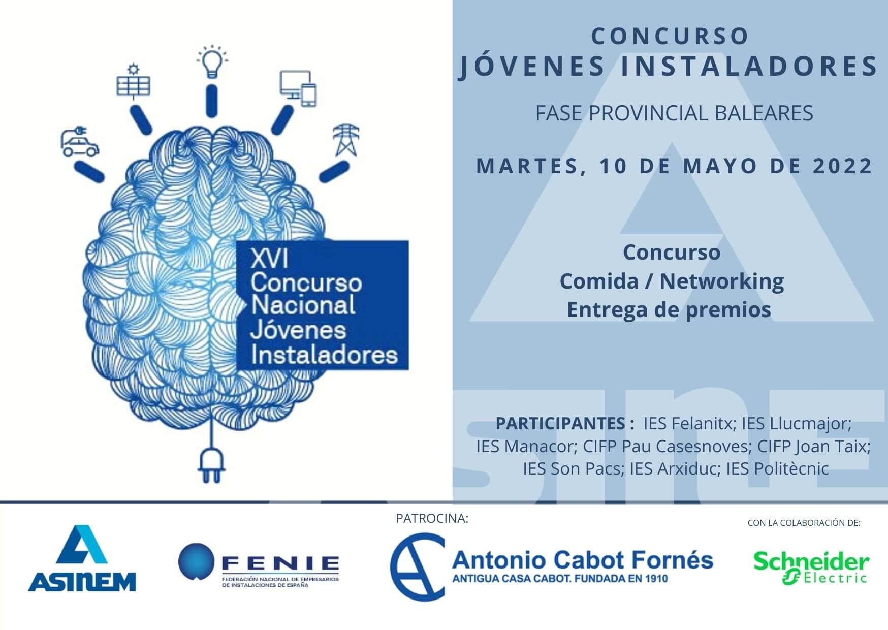 Baleares decide a su mejor instalador joven entre todos los centros de Formación Profesional de la isla