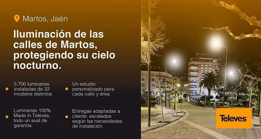 Televés ilumina las calles del municipio jiennense de Martos