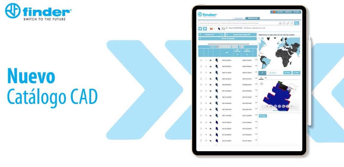 Finder presenta su nuevo catálogo CAD en PARTCommunity