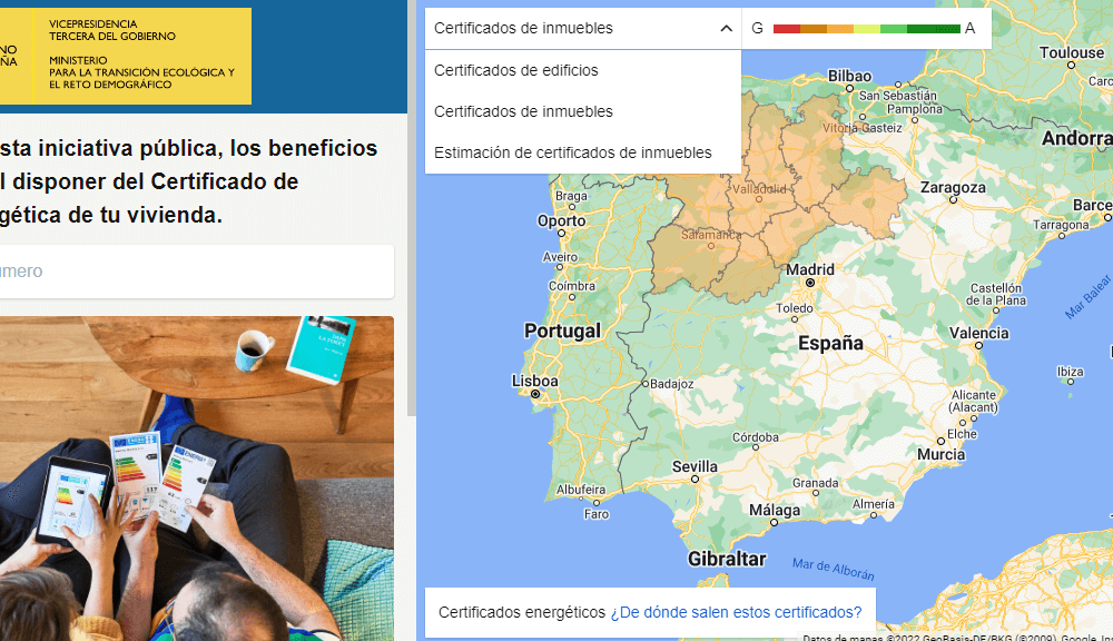Un nuevo geoportal para divulgar el certificado energético de los edificios