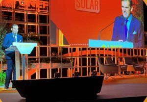 Rafael Benjumea, presidente de Unef, en la inauguración del Foro Solar