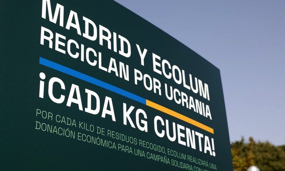 Ecolum y el Ayuntamiento de Madrid invitan a reciclar por Ucrania