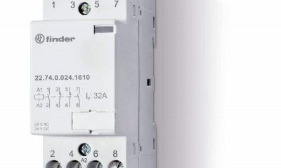 Finder presenta sus nuevos contactores modulares Serie 22 de Finder, para la gestión de grandes cargas