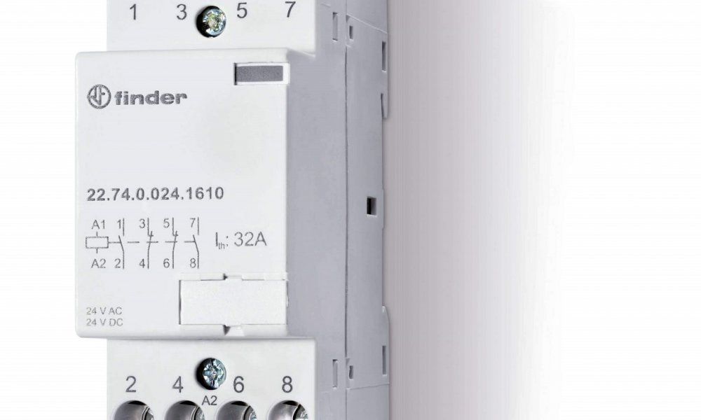 Finder presenta sus nuevos contactores modulares Serie 22 de Finder, para la gestión de grandes cargas