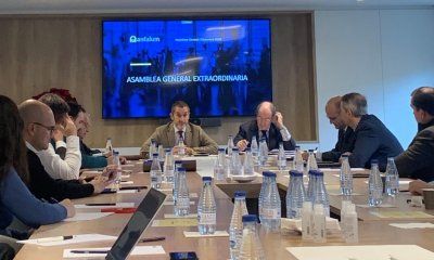 Francisco Pardeiro, presidente de Anfalum, interviene durante la asamblea general