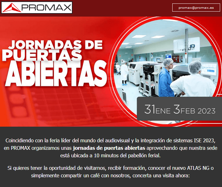 Promax organiza unas jornadas de puertas abiertas para profesionales