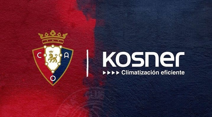 Kosner, marca de climatización distribuida por Saltoki, patrocinará a Osasuna la próxima temporada