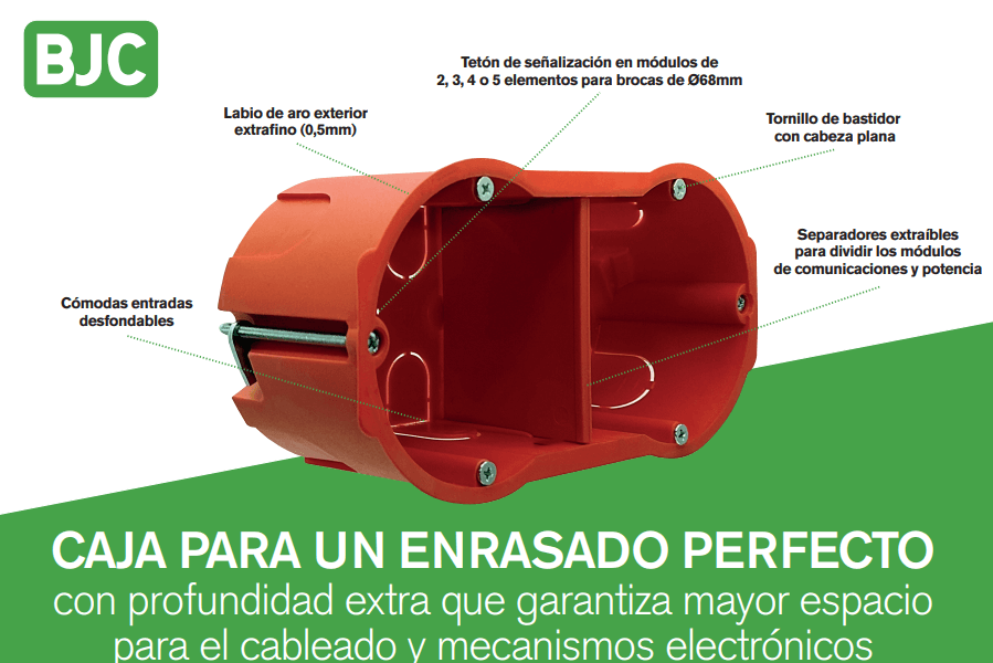Nuevas cajas de BJC para empotrar en tabique hueco