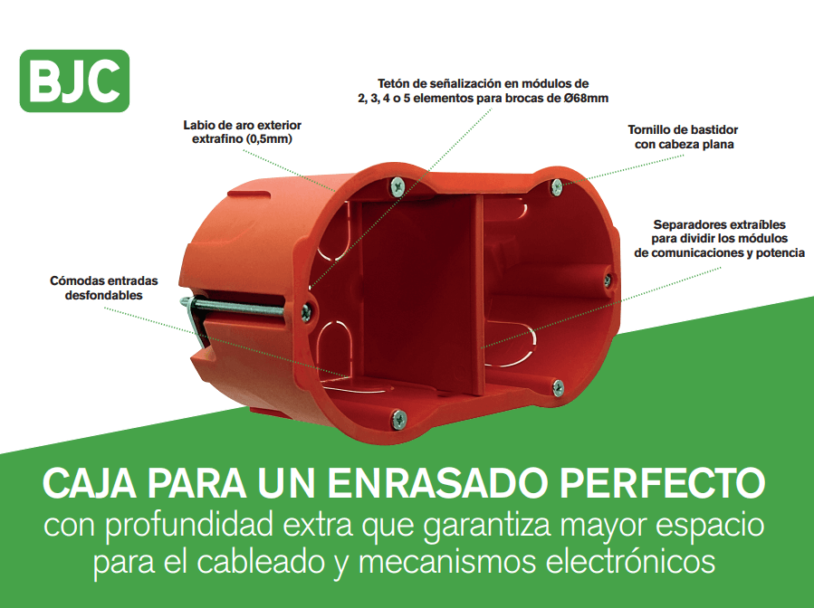 Nuevas cajas de BJC para empotrar en tabique hueco