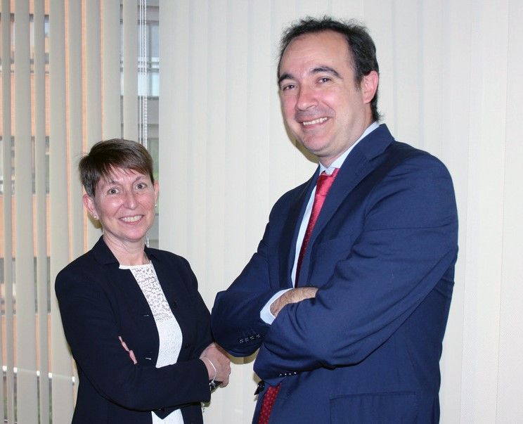 Pilar García e Iván Vaquero, responsables del nuevo Departamento de Proyectos y Ayudas Públicas de Agremia