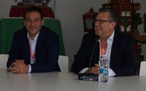 Jesús Román y Miguel Ángel Gómez, secretario general y presidente de Fenie