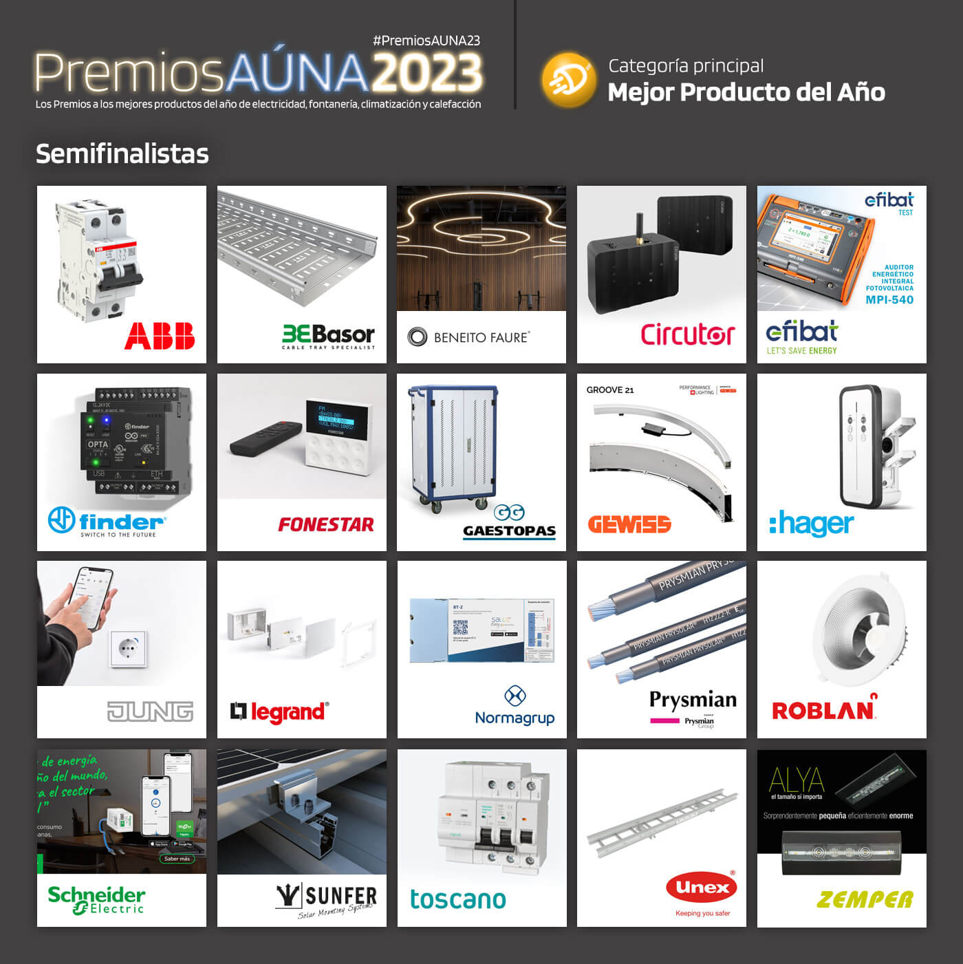 Los 20 candidatos al Mejor Producto del Año, en los Premios Aúna 2023