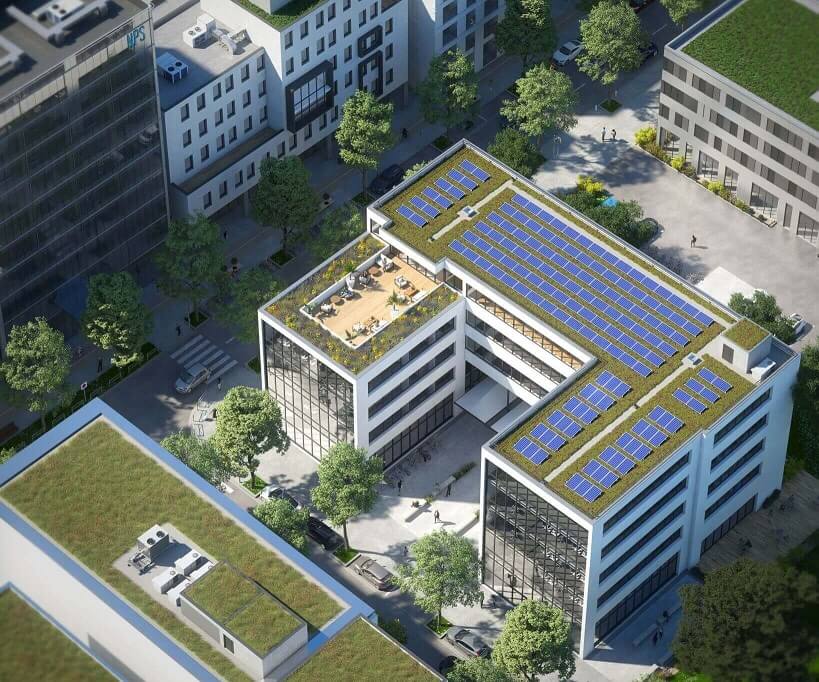 Instalar placas solares sobre una cubierta verde puede incrementar hasta un 3,6 % su producción de energía