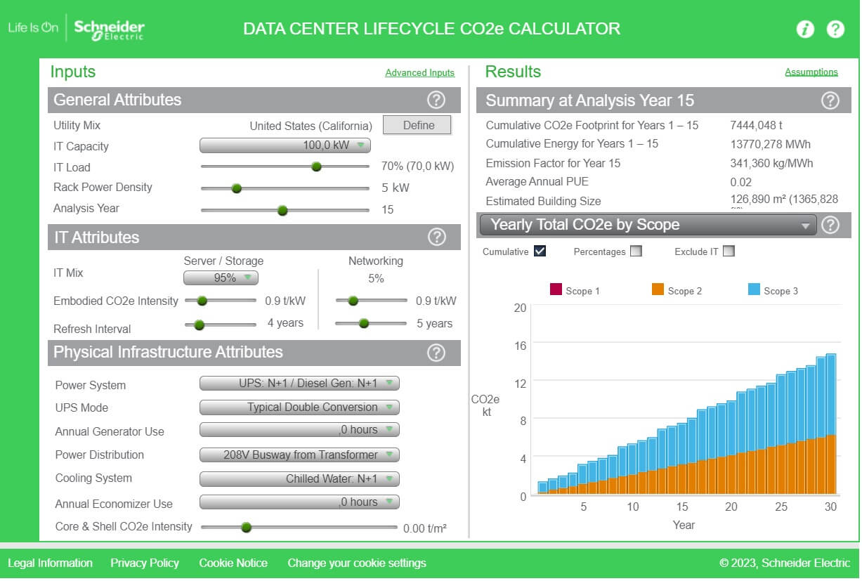 Schneider Electric lanza la primera calculadora de emisiones de CO2 gratuita para medir la huella de los centros de datos