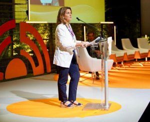 Teresa Ribera, durante su intervención en el X Foro Solar