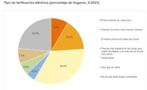 Tipo de tarificación eléctrica. En porcentaje de hogares