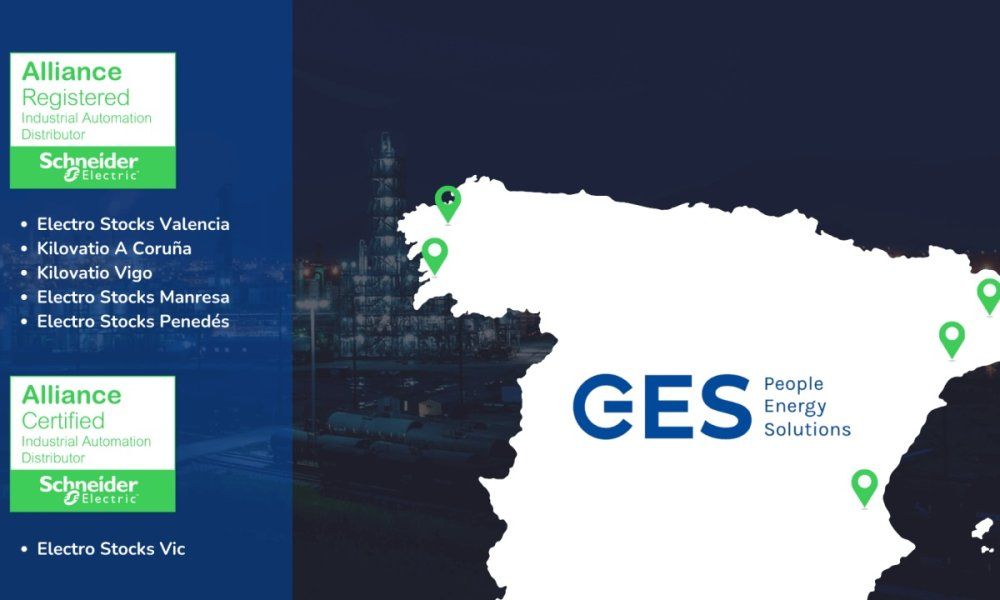 GES, reconocida por Schneider Electric como distribuidor oficial en automatización industrial