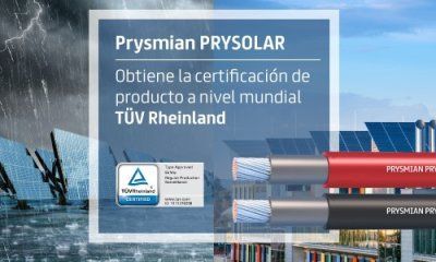 Prysmian Prysolar obtiene la certificación TÜV Rheinland, una de las más importantes a nivel mundial