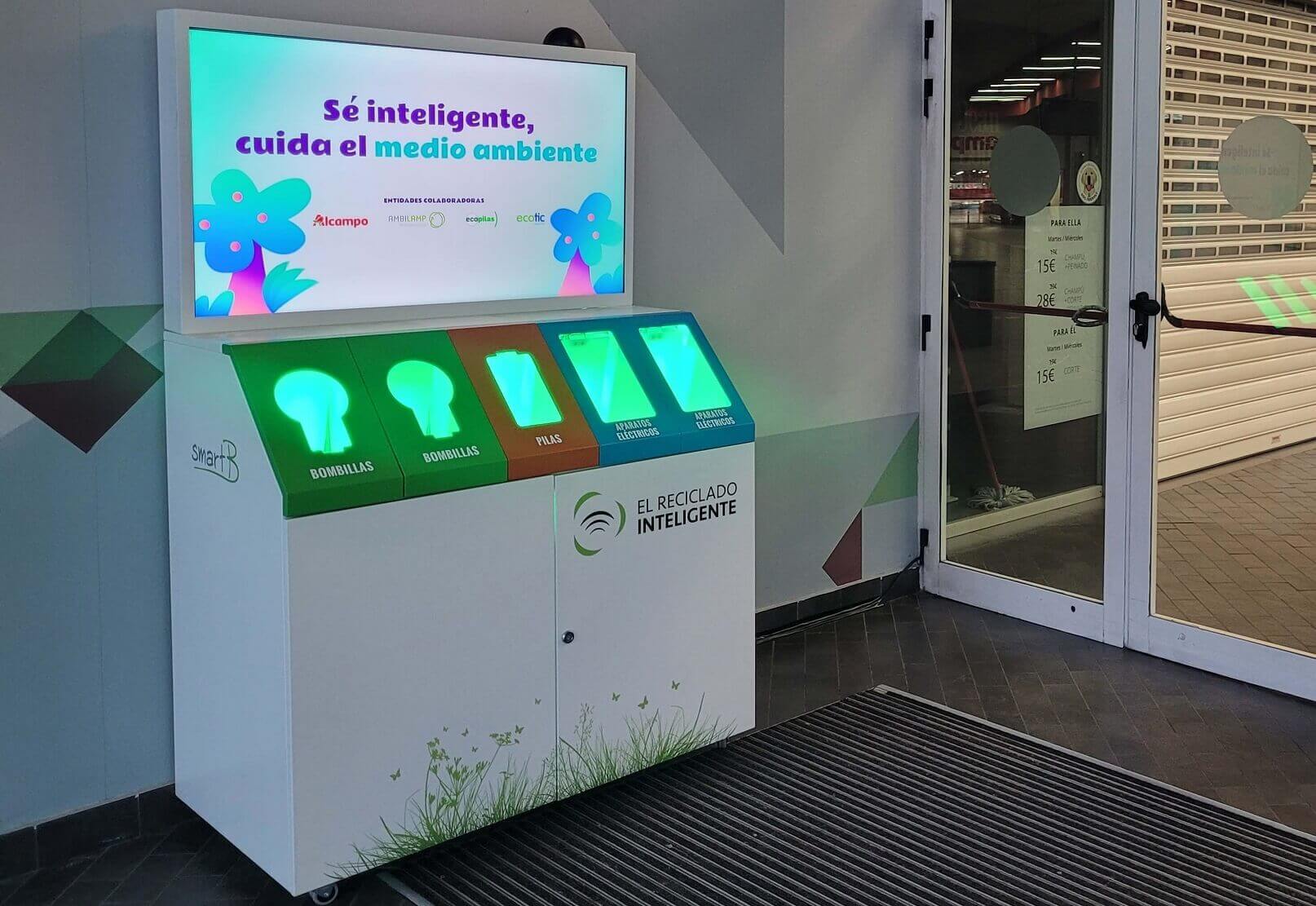 El reciclado inteligente de última generación “se instala” en los centros comerciales de Alcampo