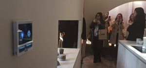 Un momento de la visita al espacio