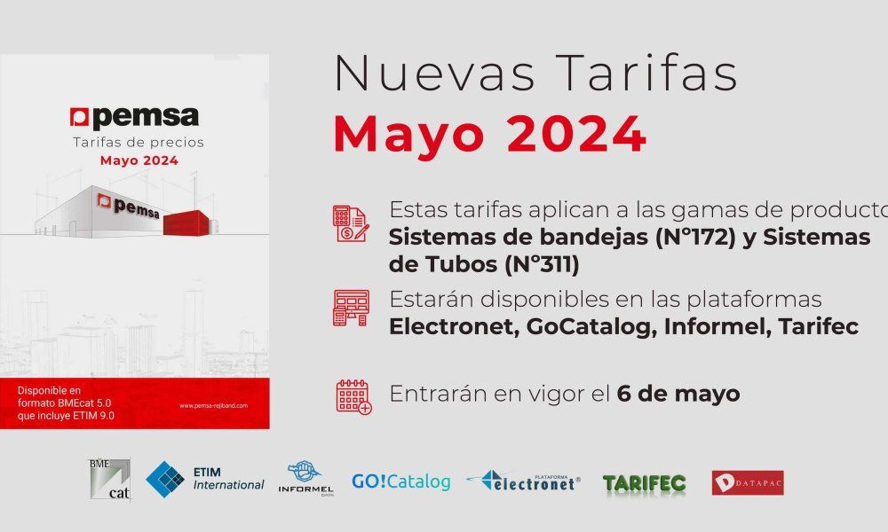 Pemsa actualiza sus tarifas de precios con novedades y ampliaciones de gamas de producto