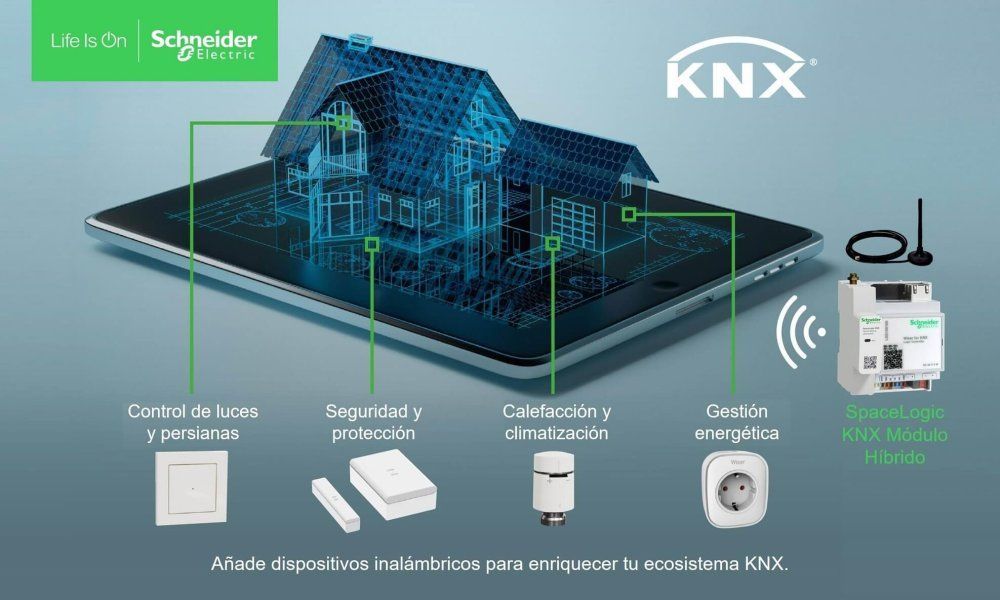 Schneider Electric estrena el nuevo Módulo Híbrido SpaceLogic KNX, que combina la tecnología KNX con el protocolo Zigbee