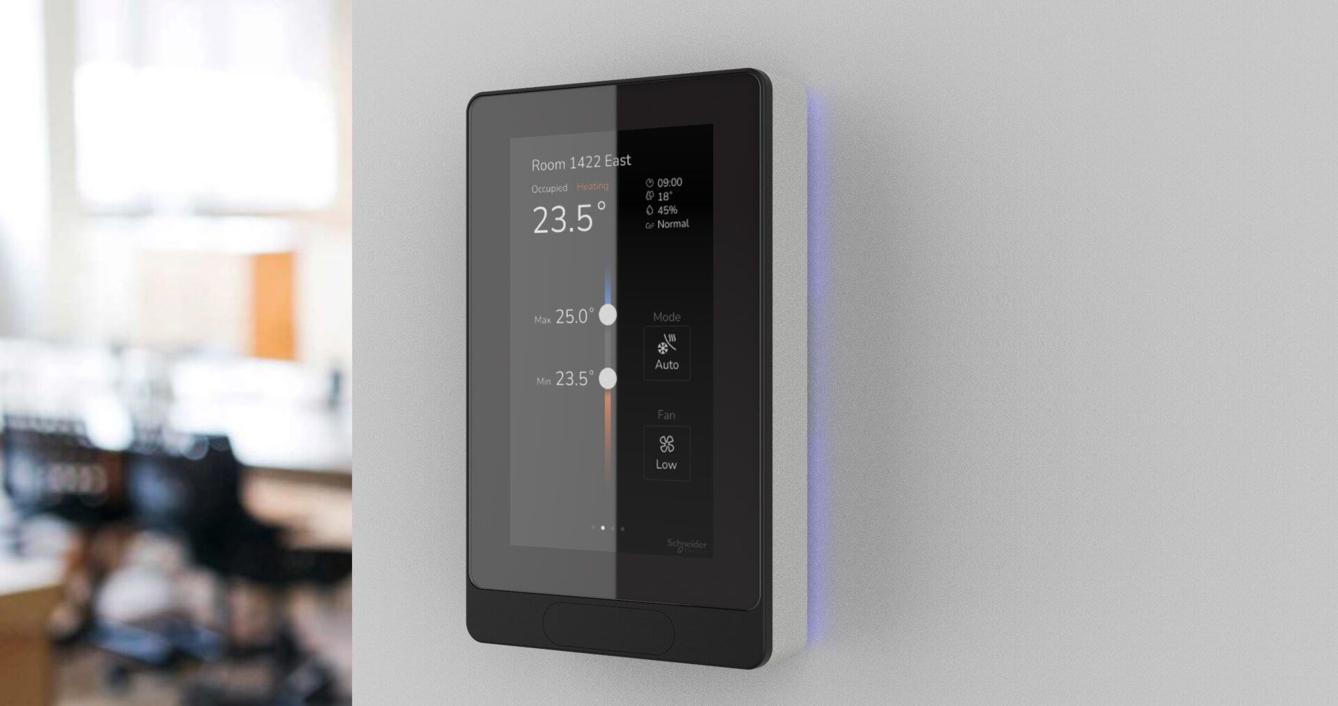 Schneider Electric lanza el nuevo Touchscreen Room Controller, nuevo dispositivo de control para el confort