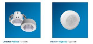 Nueva gama de detectores de presencia de Hager. Modelos de Detector Pasillos y Detector Highbay