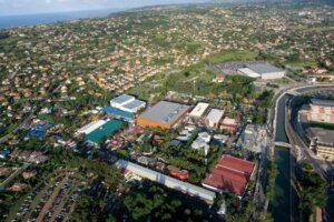 Una vista aérea de la Feria Internacional de Muestras de Asturias