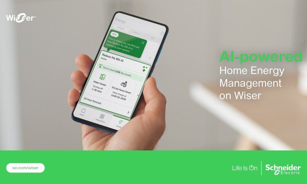 Schneider Electric presenta la función de gestión de la energía doméstica basada en IA para Wiser Home