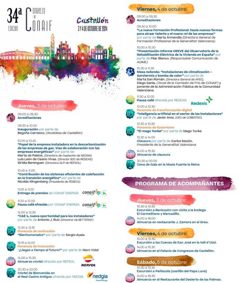El programa del Congreso de Conaif 2024 de un vistazo