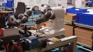 Un detalle de uno de los robots de la fábrica de Niessen en Oiartzun