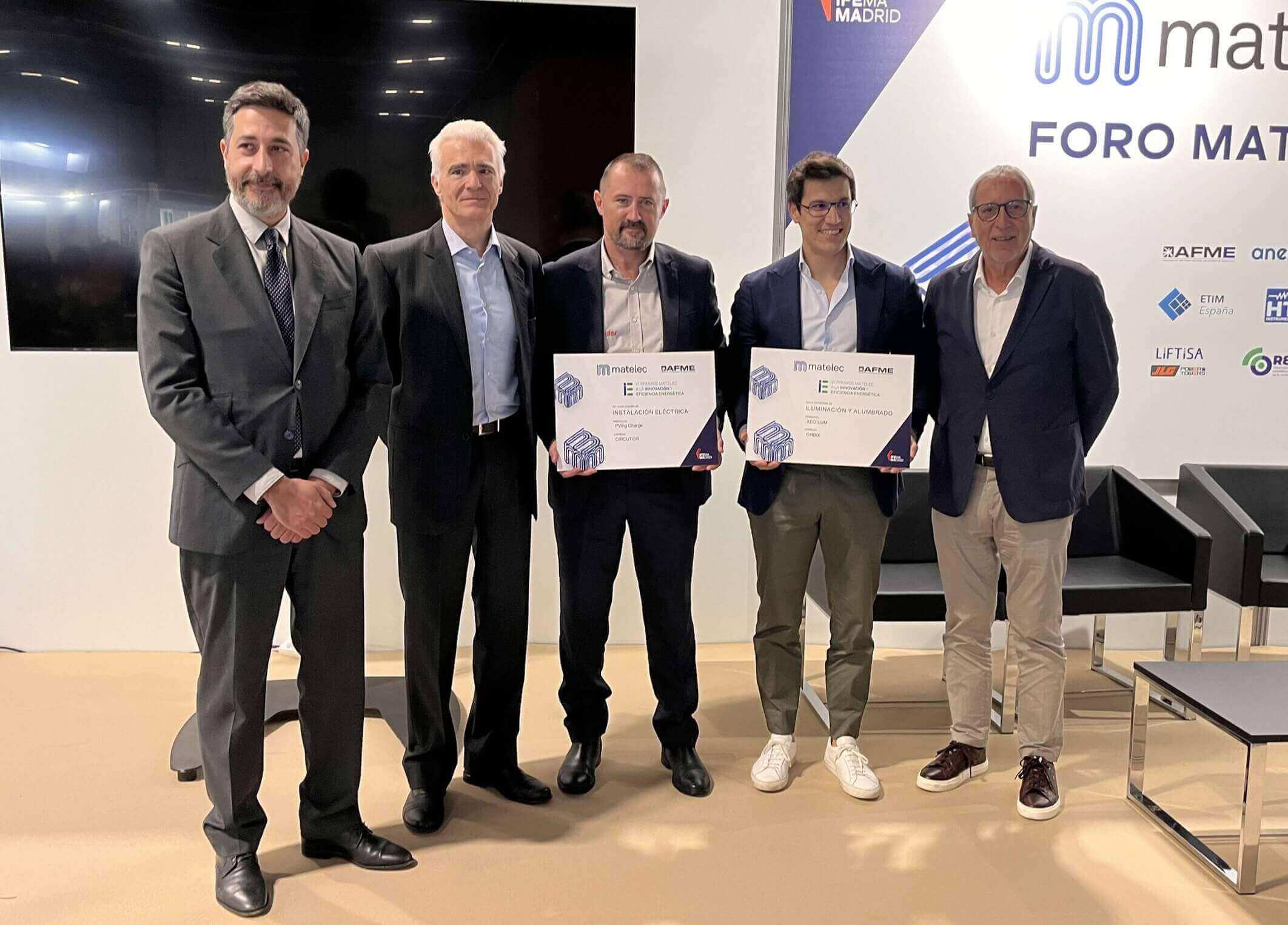 Circutor y Orbis, ganadores de la 6ª edición de los Premios Matelec a la Innovación y Eficiencia Energética