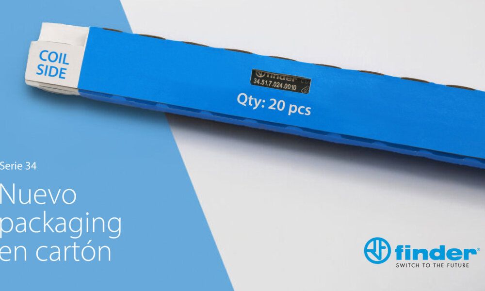 Finder inicia la producción de embalajes de cartón para los relés de la Serie 34