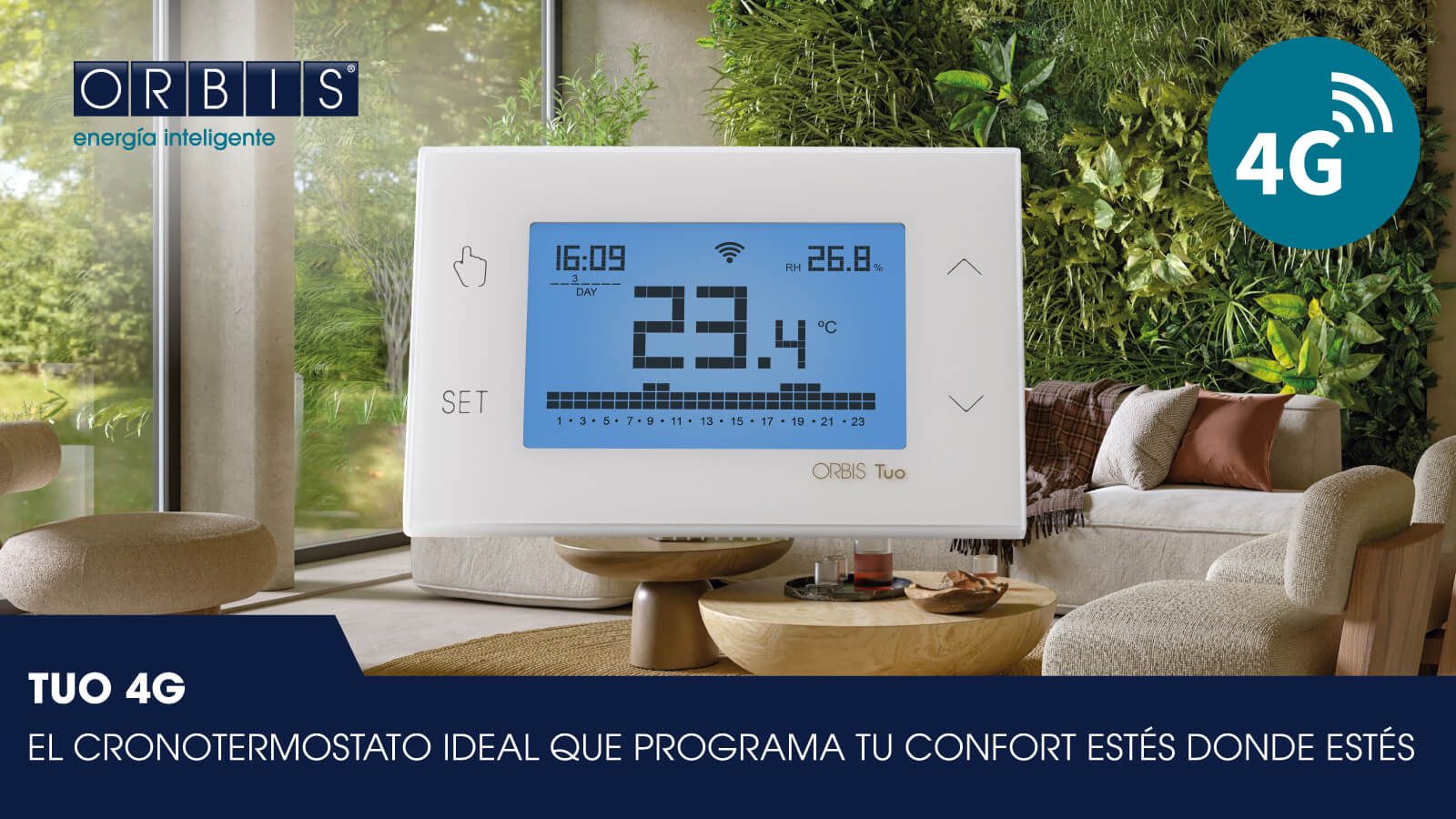 Orbis estrena TUO 4G, cronotermostato idóneo para viviendas sin conexión a internet