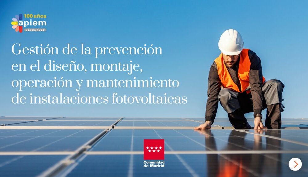Nueva Guía sobre la Gestión en la prevención de riesgos laborales de instalaciones fotovoltaicas, ya disponible