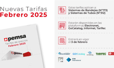 Pemsa presenta sus nuevas tarifas de sistema de bandejas y tubo, con digitalización y soluciones actualizadas