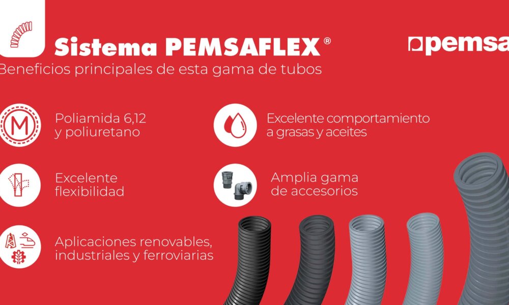 Nueva gama de tubos Pemsaflex®, la opción de Pemsa para dar respuesta a las necesidades industriales