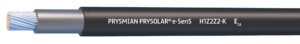Cable Prysmian PRYSOLAR e-SenS según UNE-EN 50618, especialmente diseñado para instalación en intemperie en el lado de continua de sistemas fotovoltaicos.
