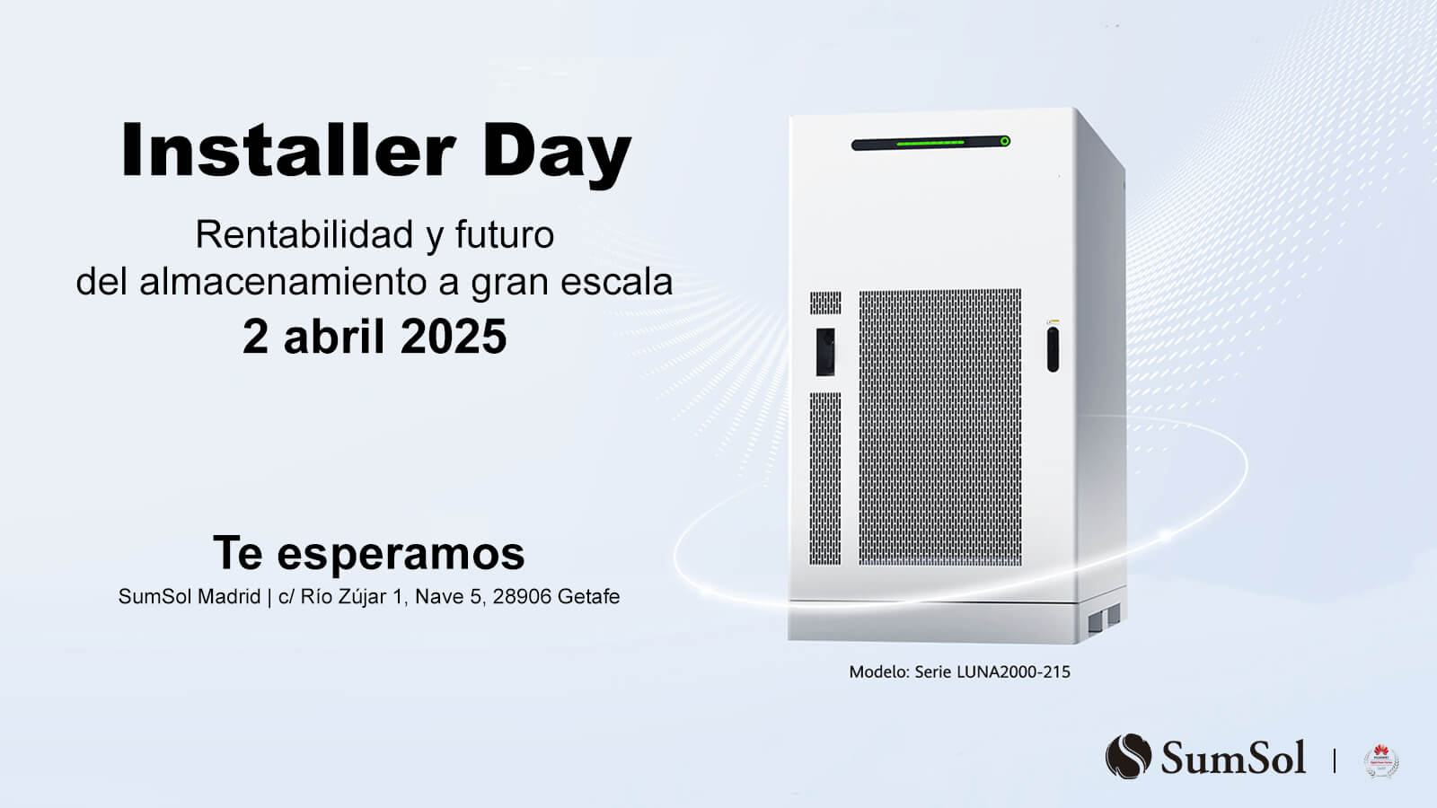 SumSol analiza la rentabilidad y el futuro del almacenamiento a gran escala en el “Día del Instalador” de Huawei