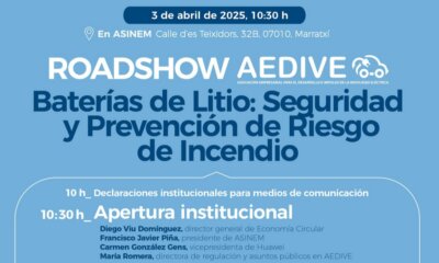 La seguridad de las baterías de litio, en el centro de una jornada organizada por Asinem y Aedive