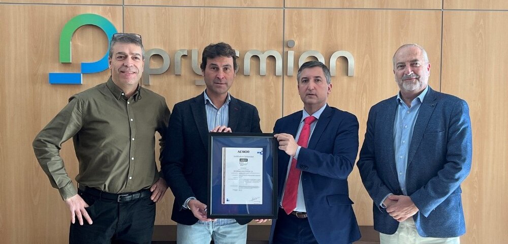 Prysmian, pionera en obtener el certificado Aenor para un proyecto de Economía Circular para cables eléctricos